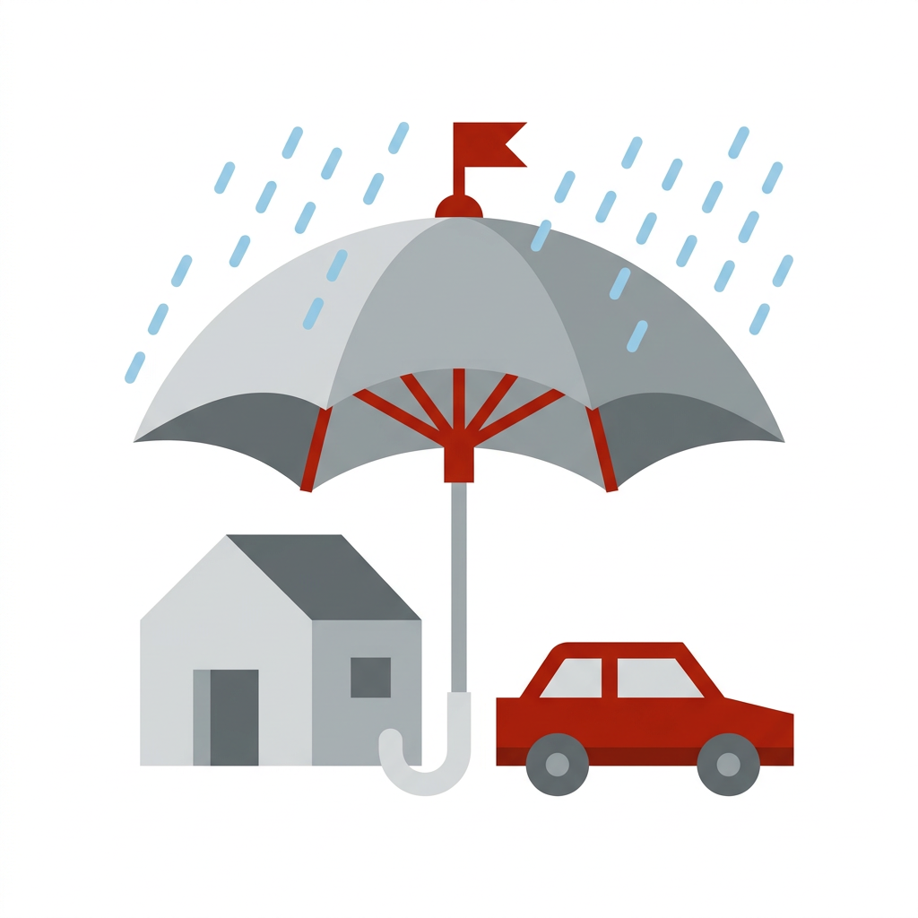 Umbrella insurance illustration